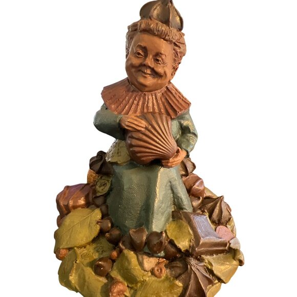 Vtg 2 Tom Clark Gnome Figurines Candy Chip 1985 Numbered Signed Estate Pecan - Picture 7 of 12
